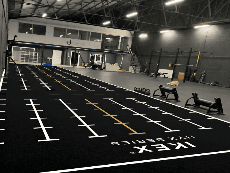 repurposed gym turf scraps